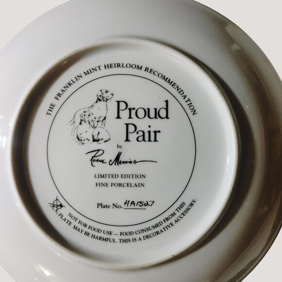 Labrador Retriever Collectible Franklin Mint Decorative Plates Set Of 5 - Picture 12 of 14